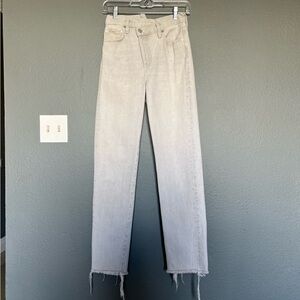 Agolde Criss Cross Straight Jean - grey